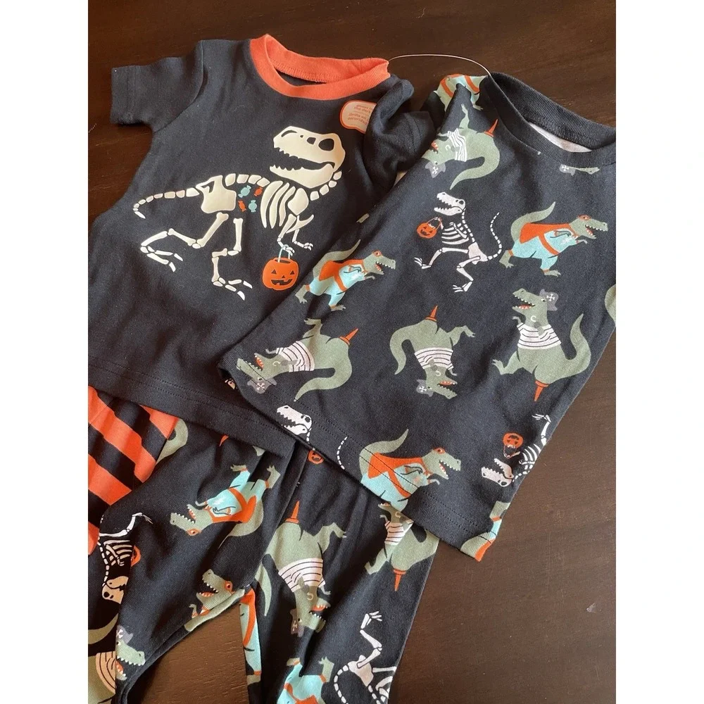 Carter's Baby Size 12 m Halloween T-Rex 4-Piece Pajama Set New with Tags
